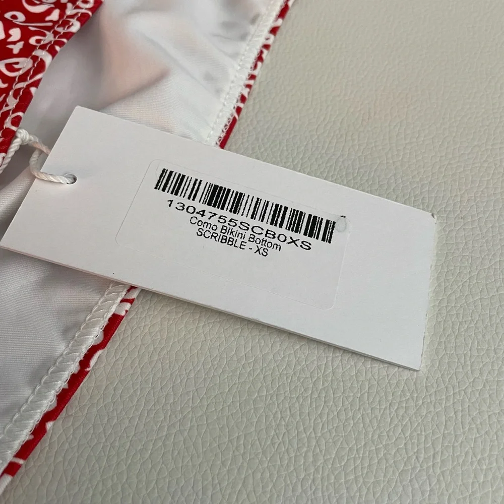 NWT Reformation Como scribble red bikini bottoms - Picture 7 of 9